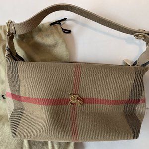 Vintage Burberry Canvas Shoulder Bag